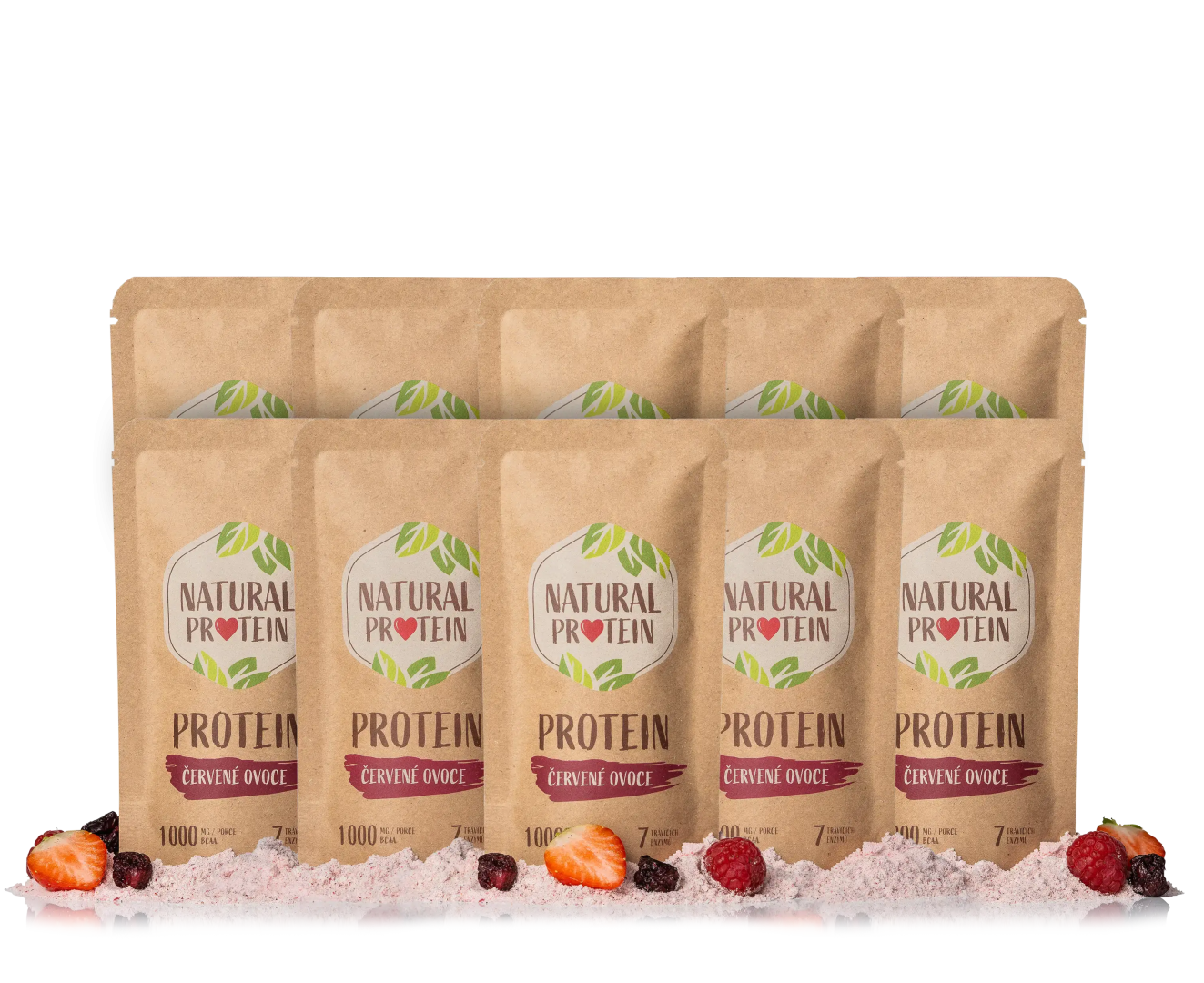 NaturalProtein Proteín s červeným ovocím (35 g) 10 kusov