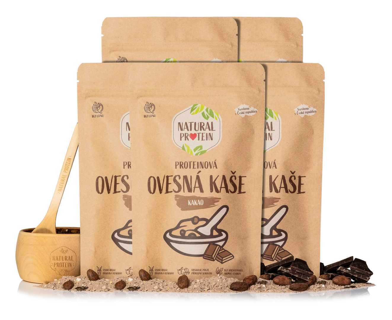 E-shop Proteínová ovsená kaša Kakao 5 kusov