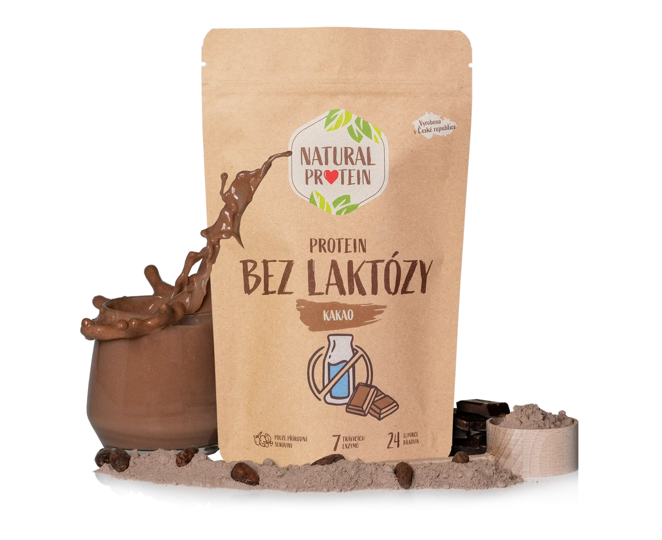 NaturalProtein Bezlaktózový protein - Kakao