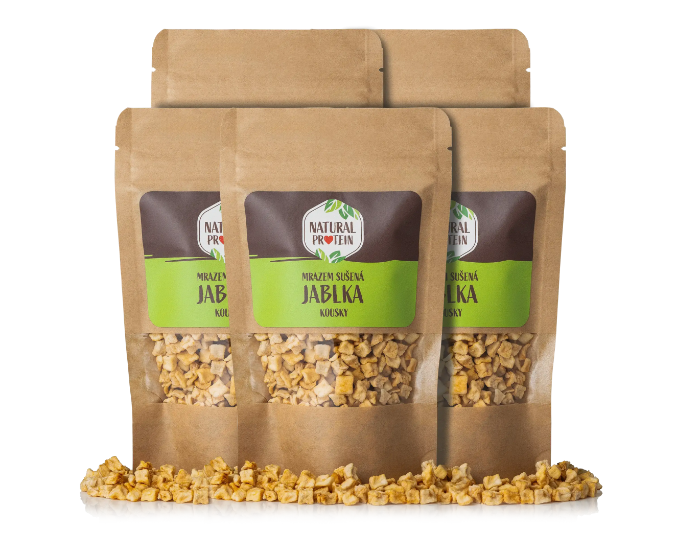 NaturalProtein Mrazom sušená jablka - kúsky 5 kusov