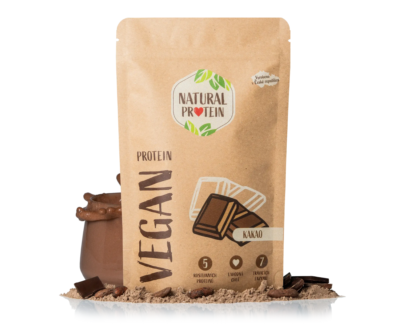 NaturalProtein Vegánsky proteín - Kakao