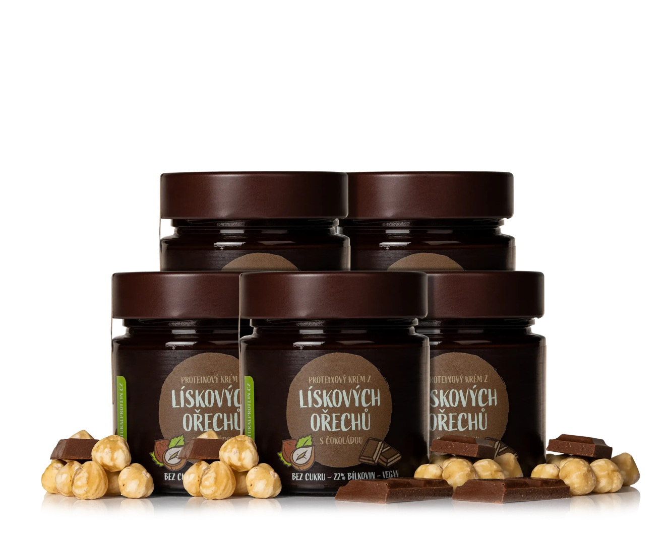 NaturalProtein Lieskovcový krém s čokoládou 5 kusov