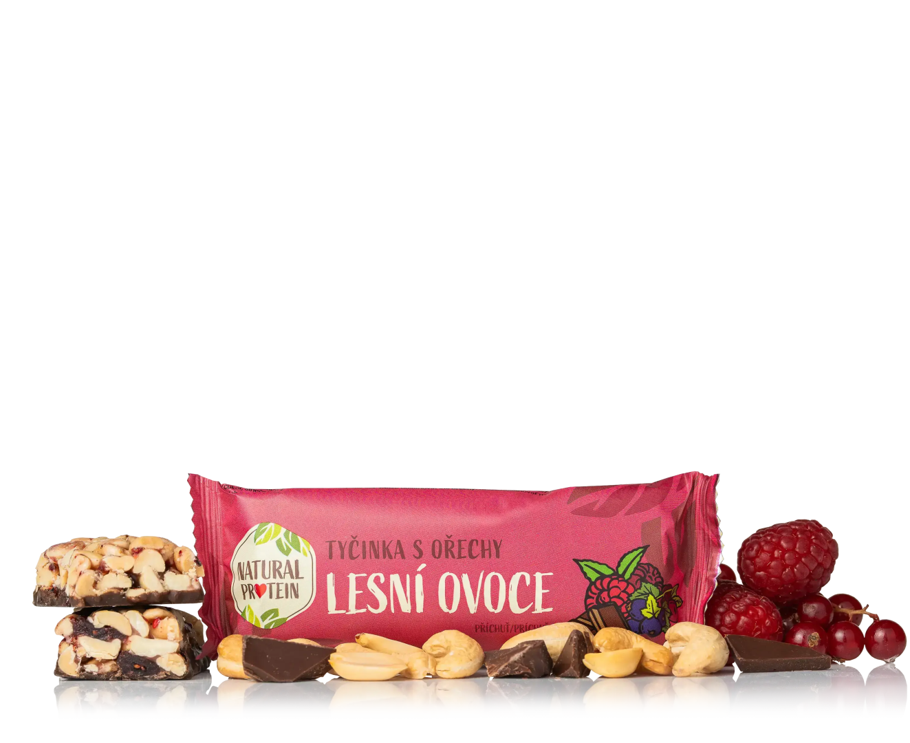 NaturalProtein Ořechová tyčinka - lesní ovoce Letní akce