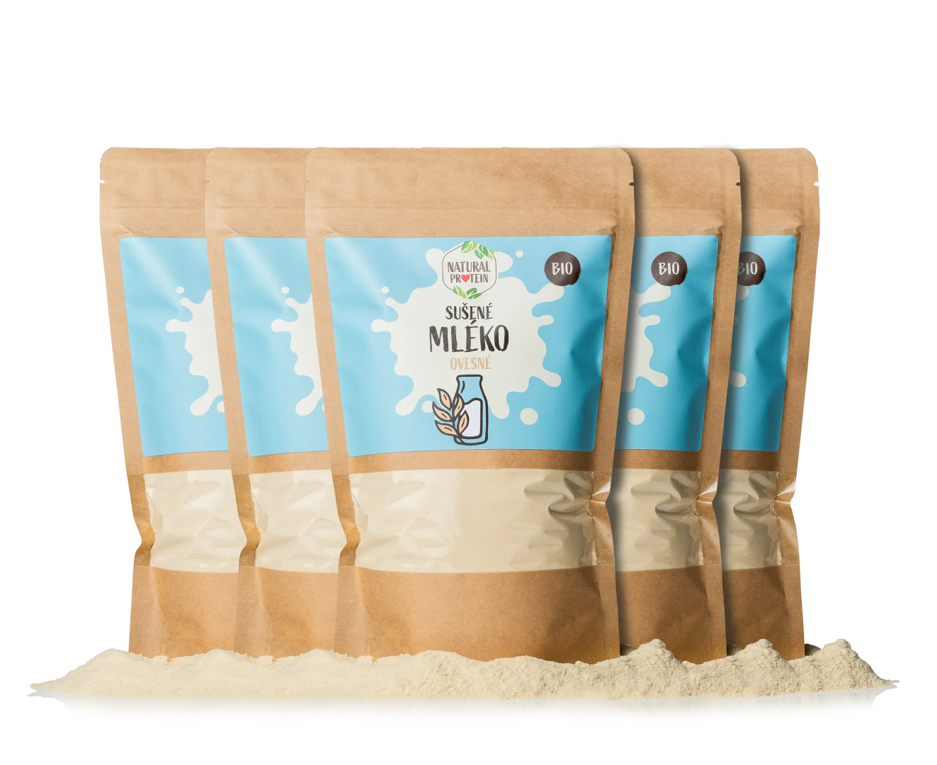 NaturalProtein Sušené ovsené mlieko BIO 5 kusov