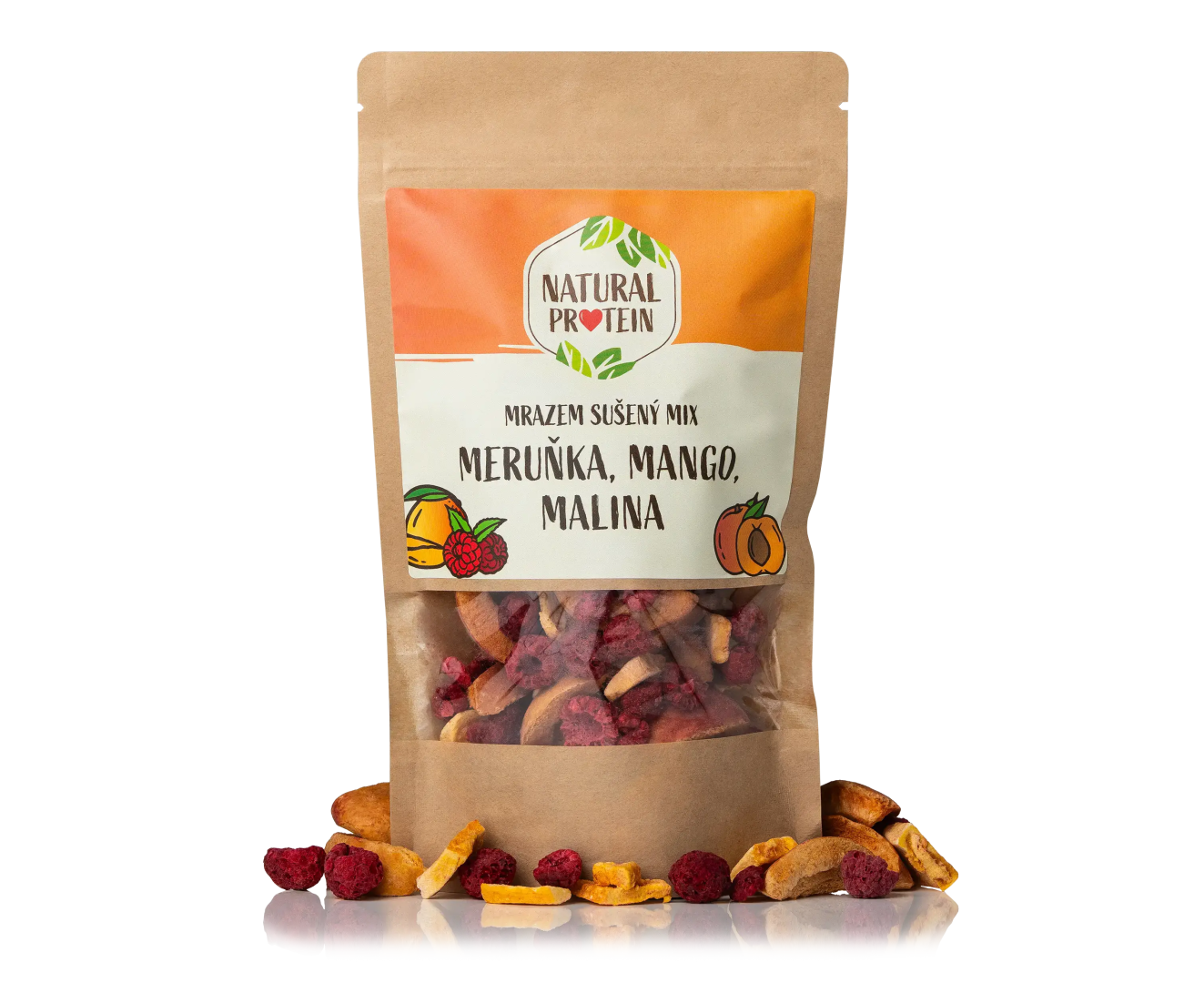 NaturalProtein Mrazem sušený mix - meruňka, mango, malina