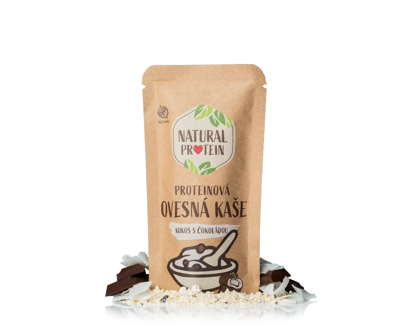 NaturalProtein Proteinová ovesná kaše - Kokos s čokoládou (60 g) Letní akce