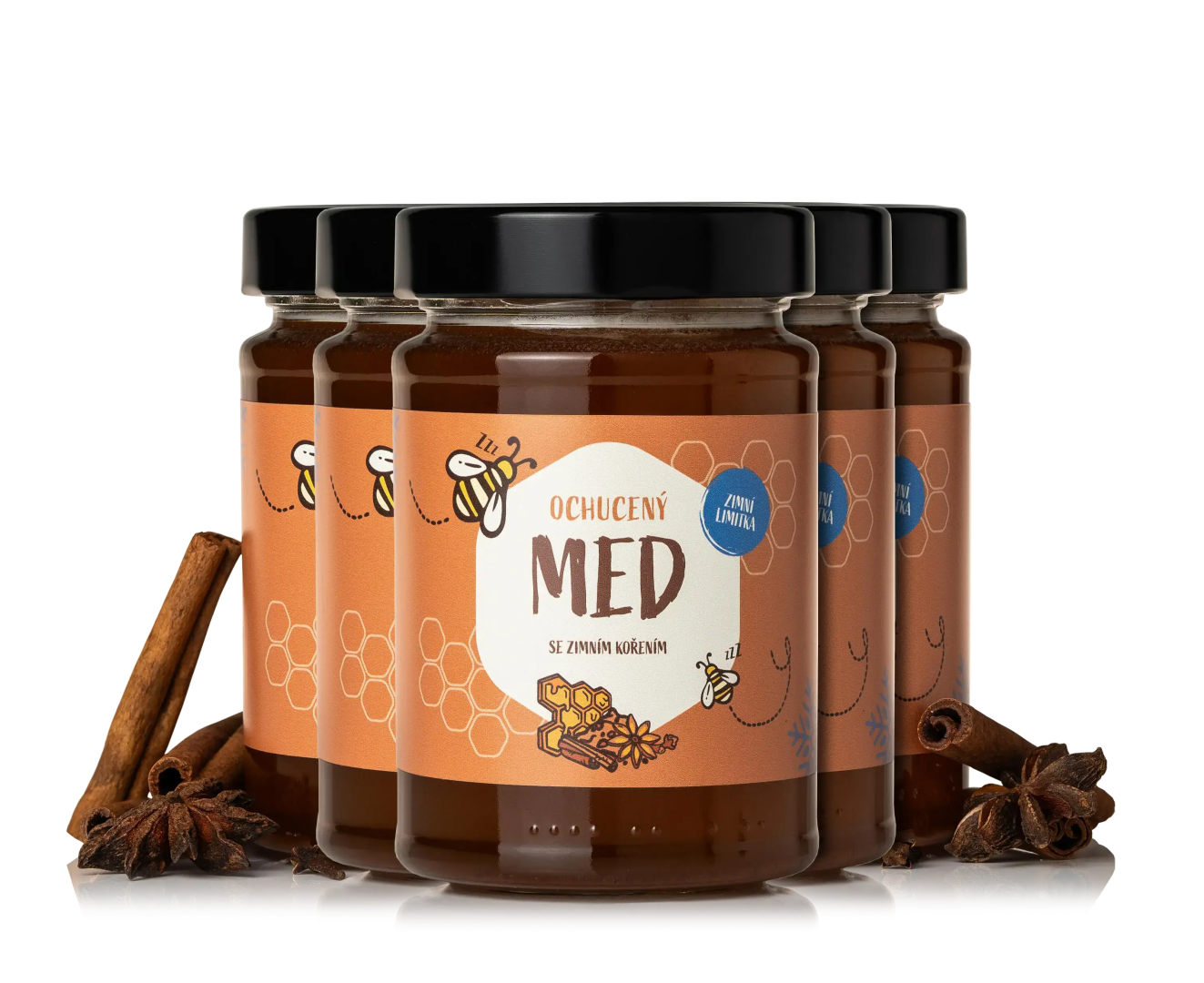 NaturalProtein Agátový med so zimným korením 5 kusov