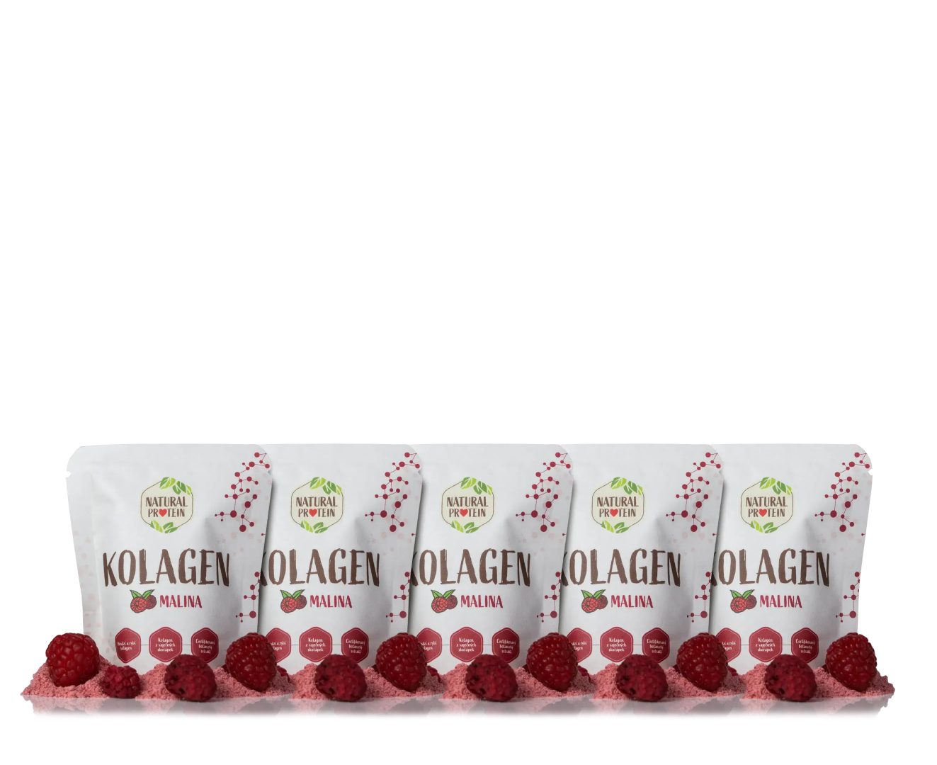 NaturalProtein Kolagén - Malina (10 g) 5 kusov