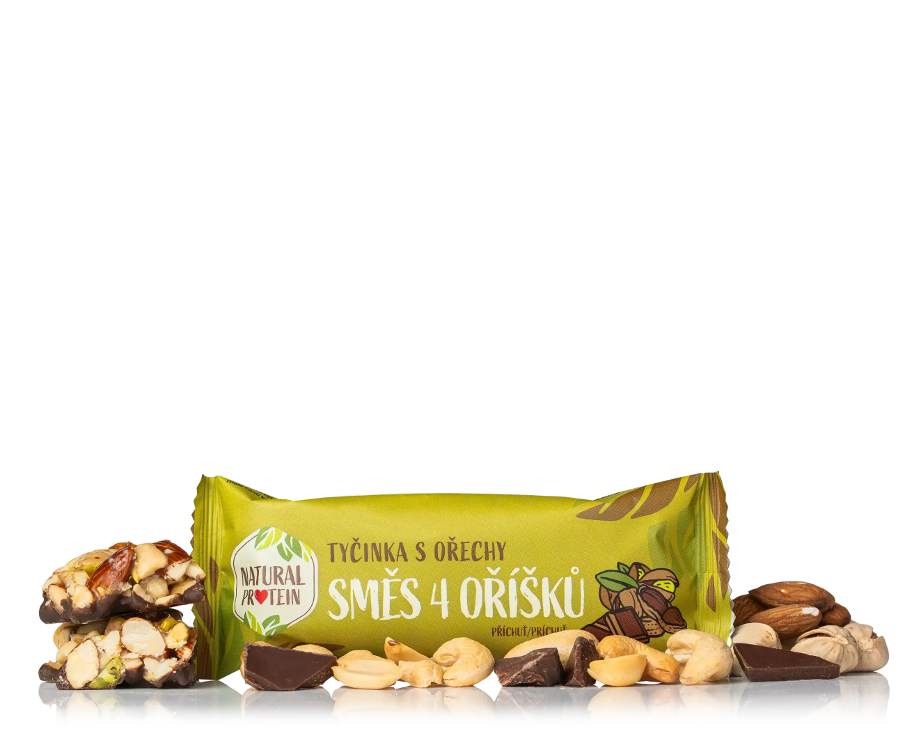 NaturalProtein Ořechová tyčinka - směs 4 ořechů Letní akce