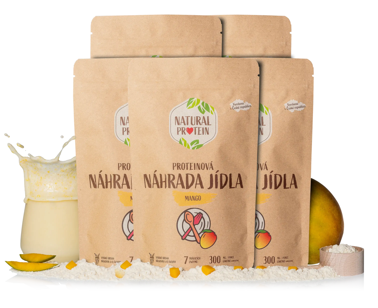 NaturalProtein Náhrada jedla - Mango 5 kusov