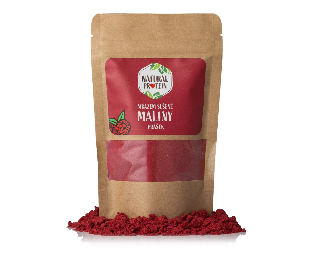 NaturalProtein Mrazom sušené maliny - prášok