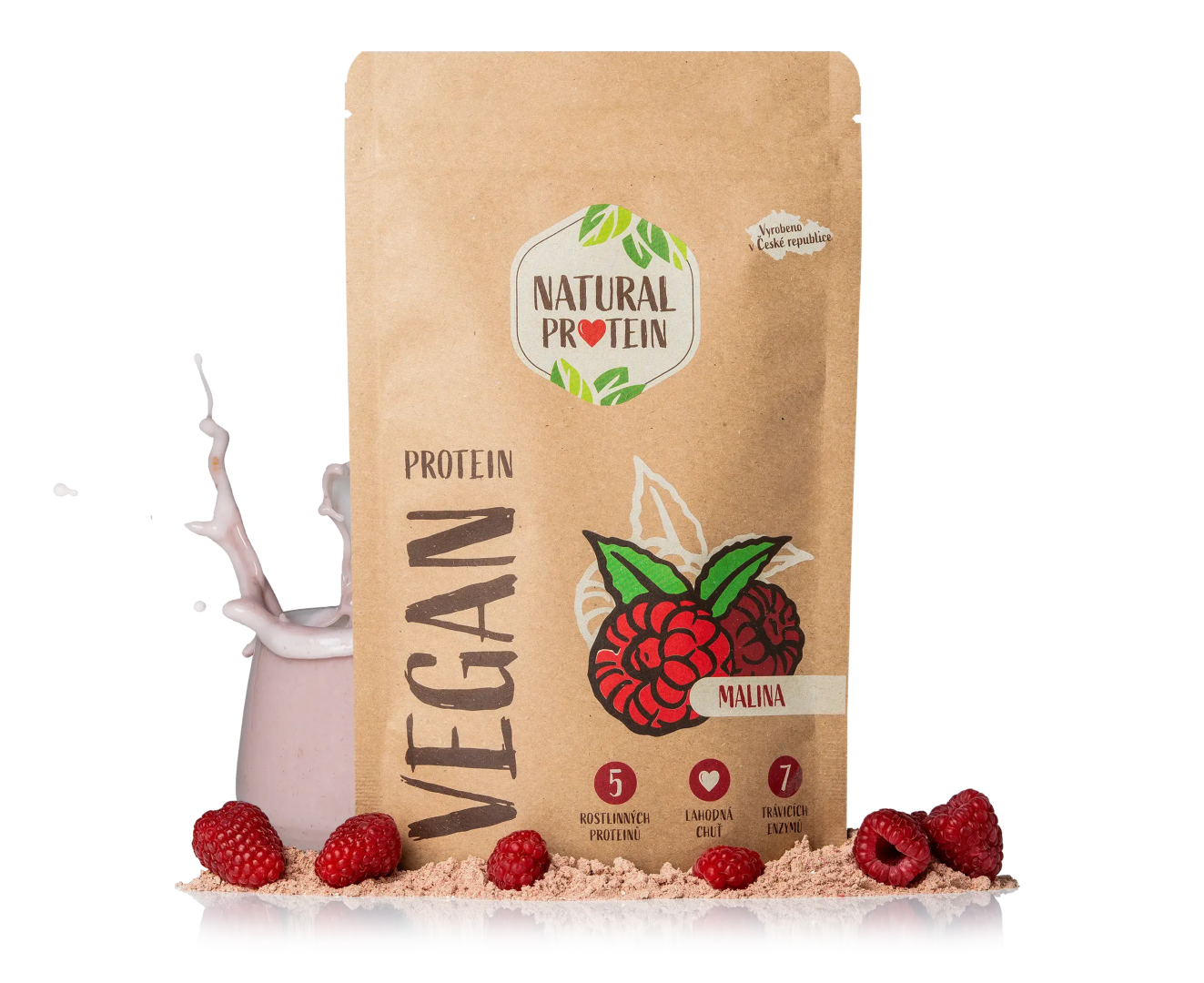 NaturalProtein Vegánsky proteín - Malina