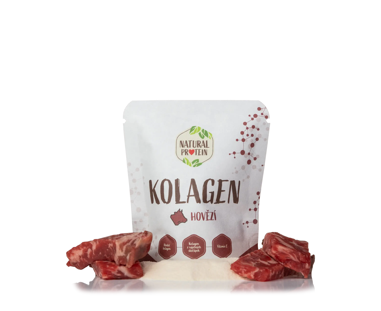 NaturalProtein Kolagen - hovězí (10 g, klouby, chrupavky, šlachy)