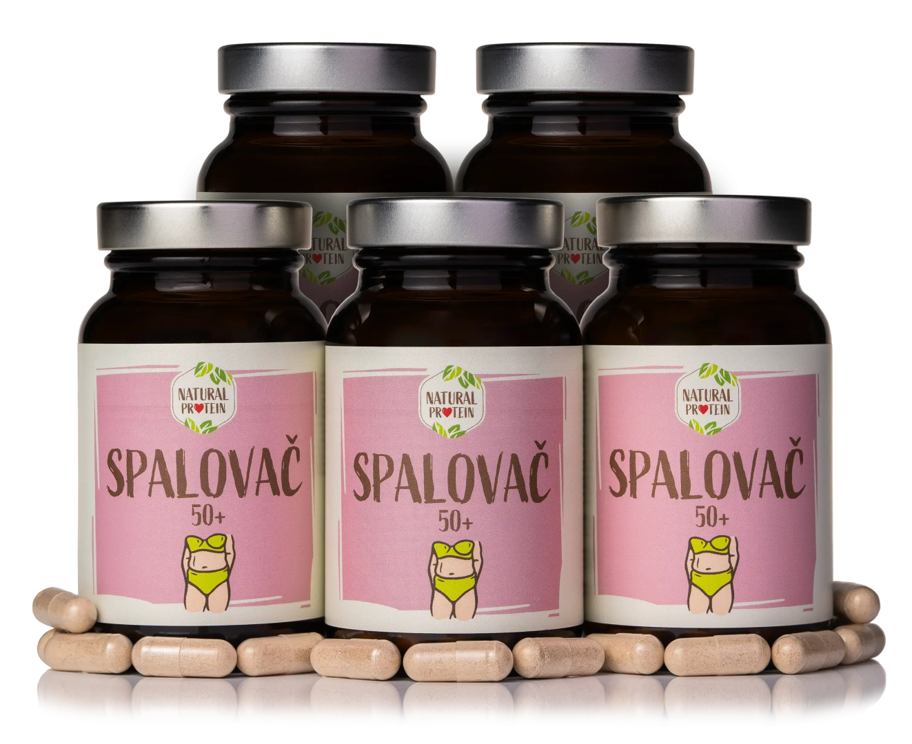 NaturalProtein Spaľovač tukov 50+ 5 kusov