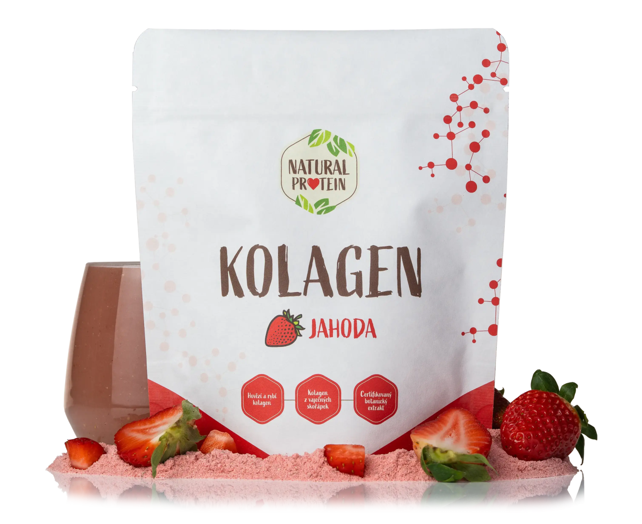 NaturalProtein Kolagén - Jahoda