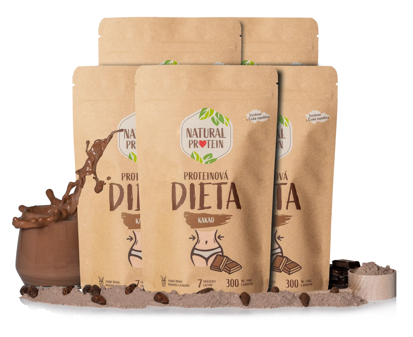 NaturalProtein Proteínová diéta - Kakao 5 kusov