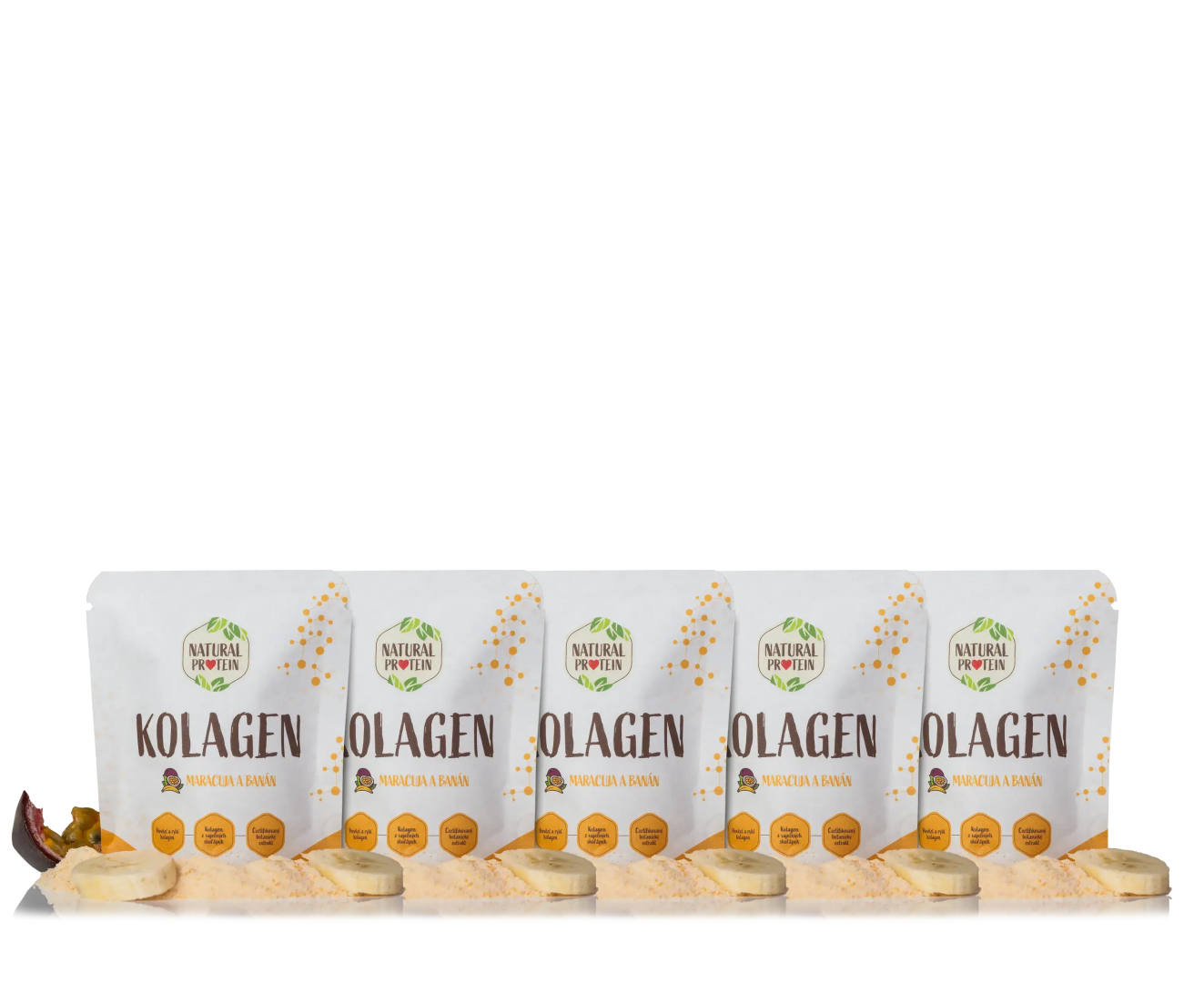 NaturalProtein Kolagén - Maracuja a banán (10 g) 5 kusov