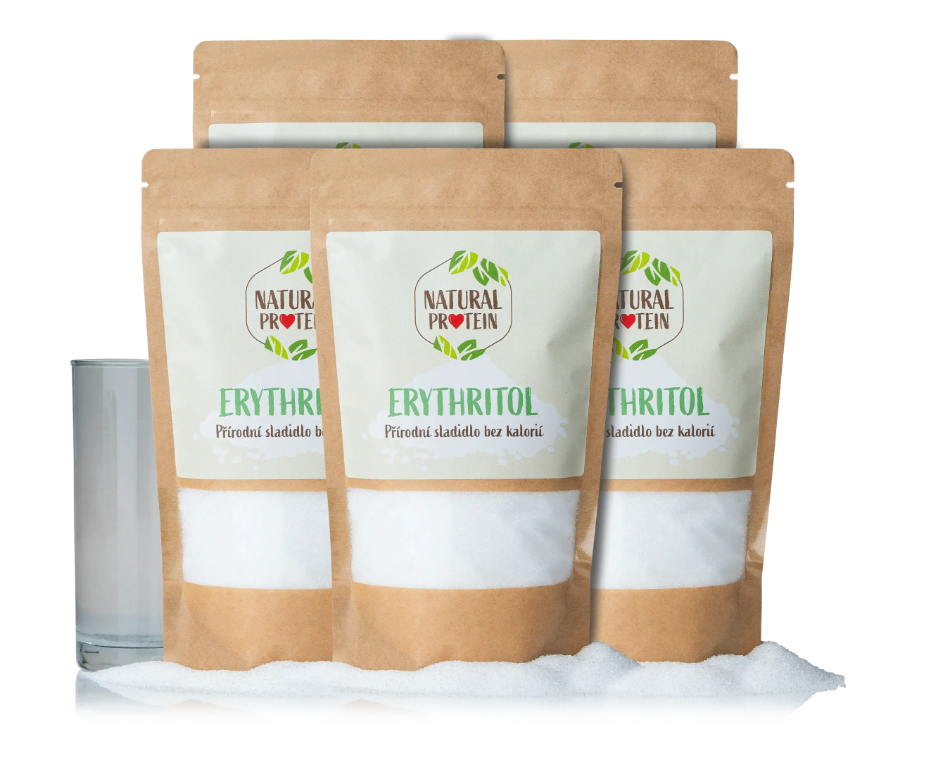 NaturalProtein Erytritol - sladidlo bez kalórií 5 kusov