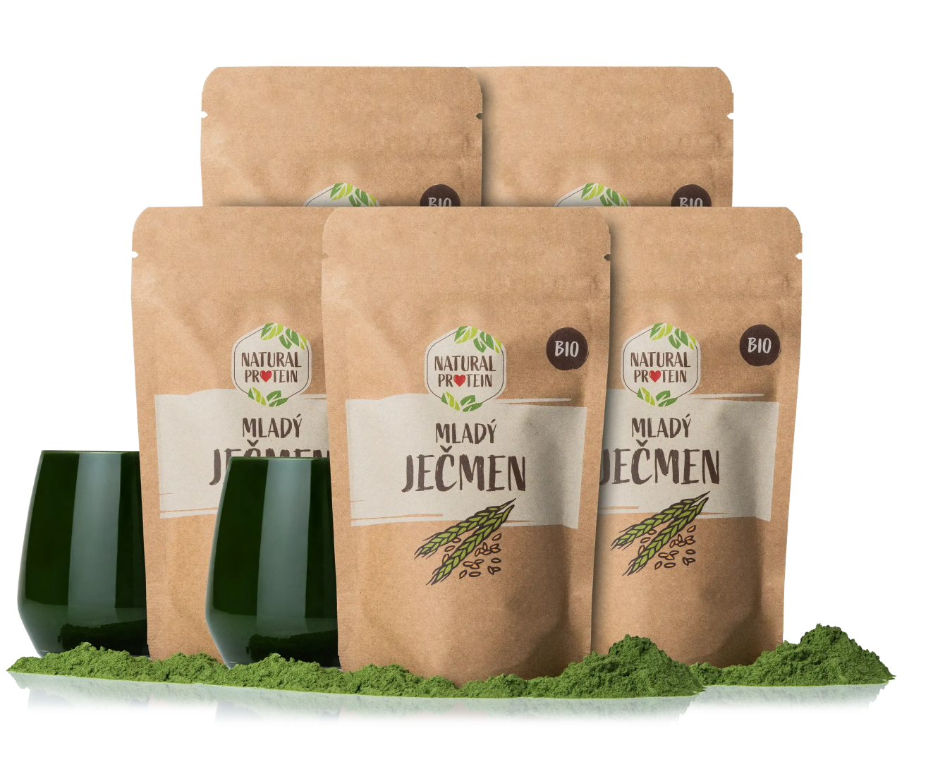 NaturalProtein Mladý Jačmeň BIO 5 kusov