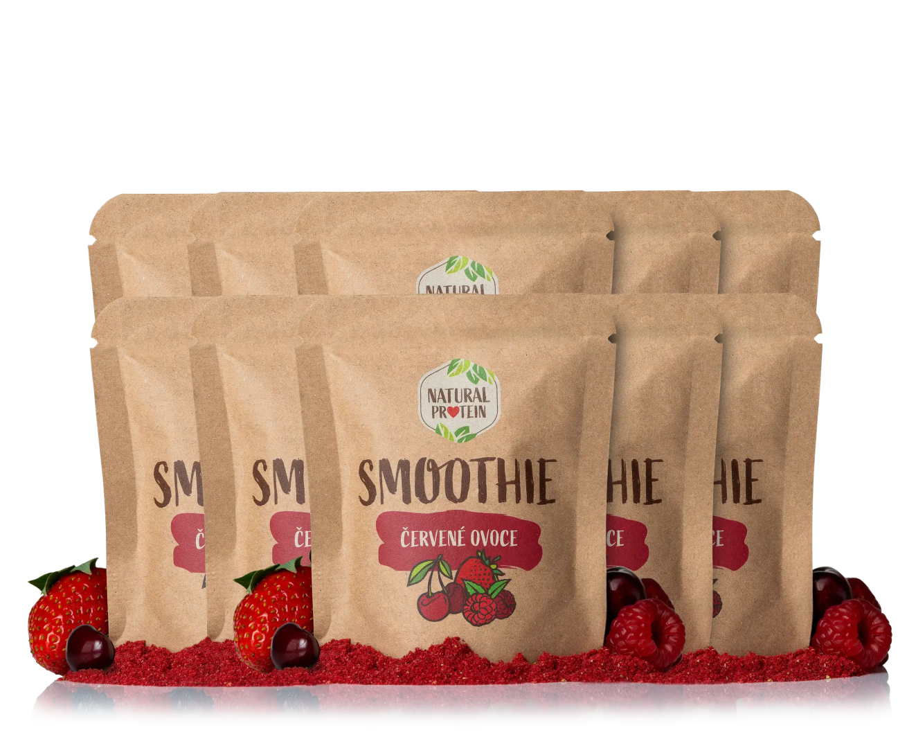 NaturalProtein Smoothie - Červené ovocie 10 kusov