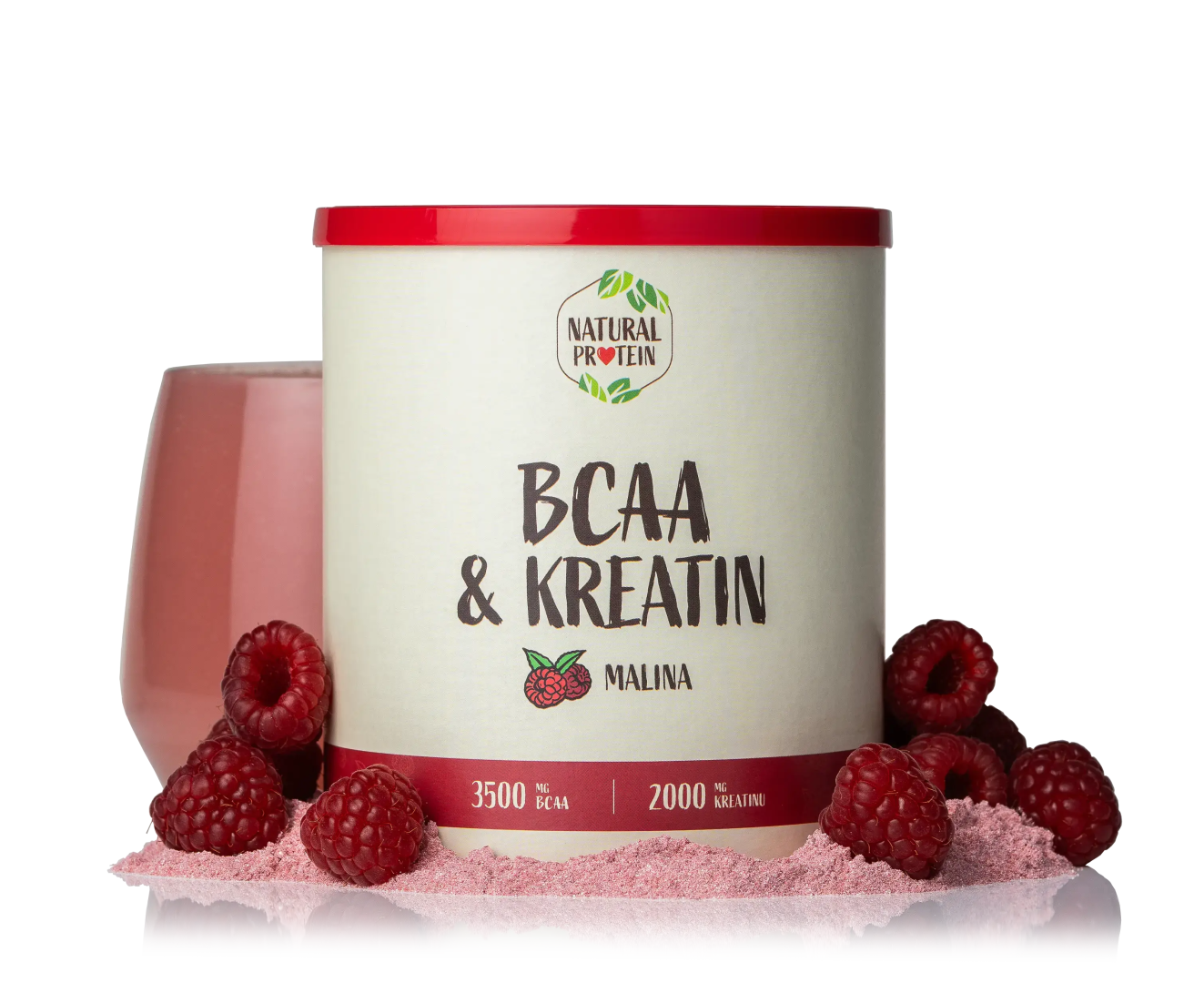 NaturalProtein BCAA + kreatín - malina