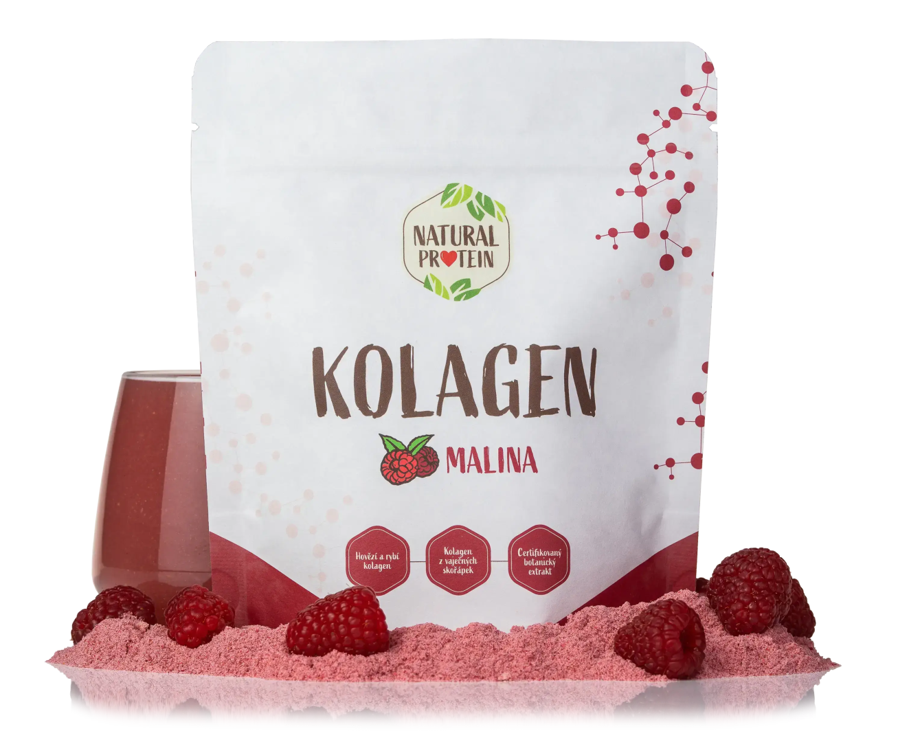 NaturalProtein Kolagen - Malina Letní akce