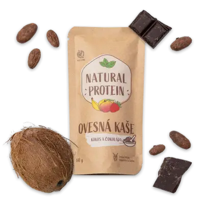 Proteínová ovsená kaša Kokos s čokoládou (60 g) 1 kus