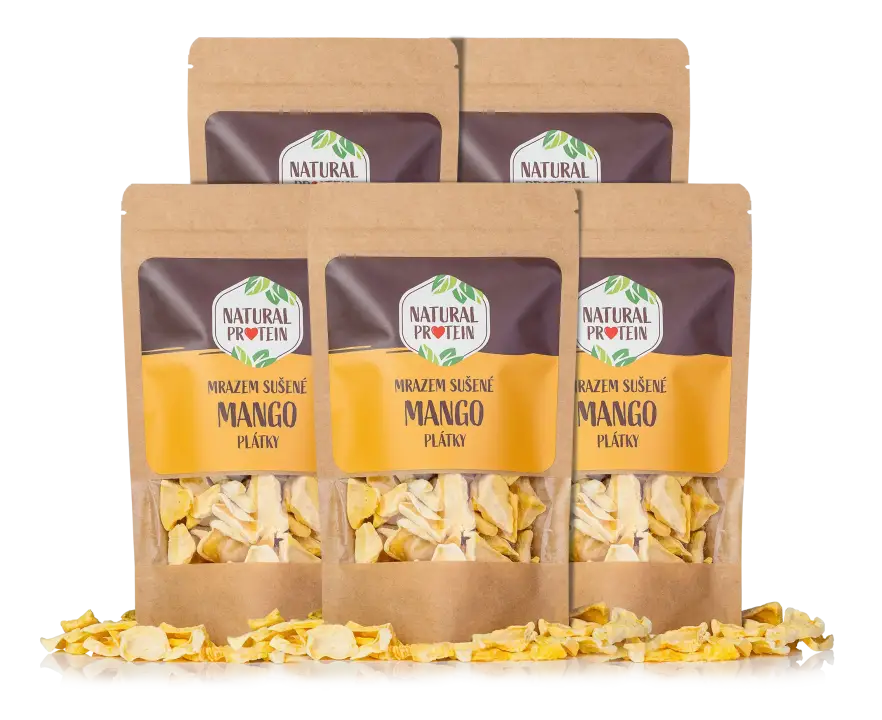 Mrazom sušené mango - plátky 5 kusov