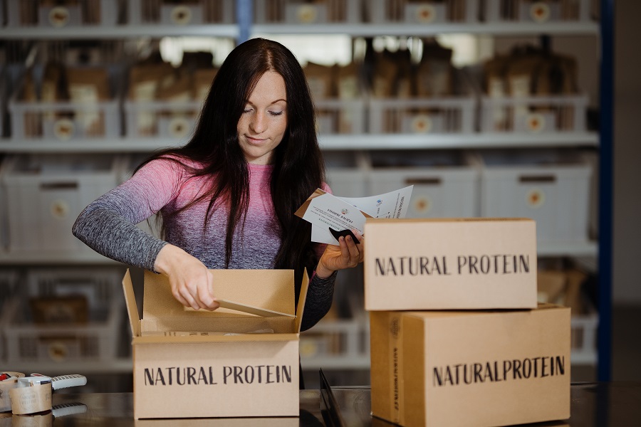 Zabalení objendávky naturalprotein